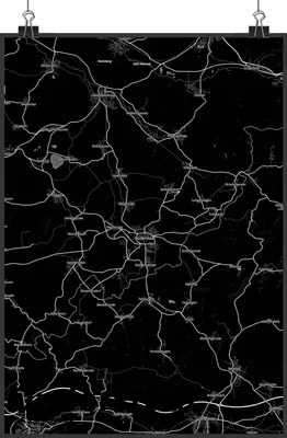 Produktbild von Mr. & Mrs. Panda Bild Duderstadt DIN A1 - Geschenk, wanddeko, Stadt Dorf Karte Landkarte Map Stadtplan, drucke, Wandschmuck, Plakat, Wandbild