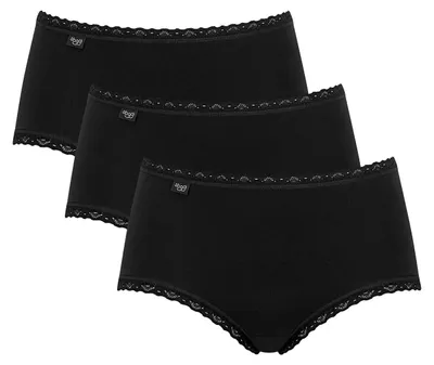 Produktbild von Sloggi Damen Unterhose 24/7 Baumwolle Lace Midi , Baumwolle, Spitzen-Optik, 3-Pack,