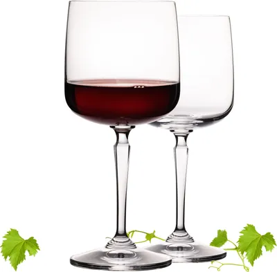 Produktbild von IMPERIAL Eckige Weingläser 380ml Set 2-Teilig "Rio" Rotweingläser aus Crystalline Glas Spülmaschinenfest Vintage-Stil