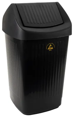 Obrázok produktu pre Odpadkový kôš WETEC ESD s výklopným vekom (odpadkový kôš)