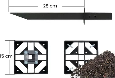 Immagine prodotto di Pannello privacy in polietilene effetto legno per esterni - schermo a doghe resistente alle intemperie con picchetti in acciaio zincato, ideale per la privacy in giardini, patii e aree tecniche - 4 pannelli