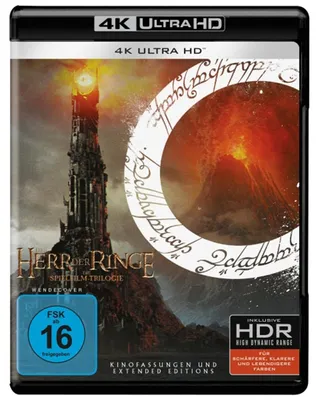 Produktbild von PLAION Der Herr der Ringe: Die Spielfilm Trilogie (4K UHD), Film, Blu-ray, Deutsch, Englisch, 90 min, Fantasie, Elijah Wood; Ian McKellen; Orlando Bloom; Sean Astin; Viggo Mortensen