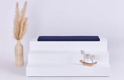Produktbild von KraftKids Sitzauflage Musselin dunkelblau STUVA/SMÅSTAD: 90 x 52 cm