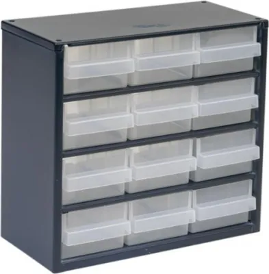 Immagine prodotto di raaco 612-02 Small parts container (W x H x D) 306 x 283 x 150 mm No. of compartments: 12 Content 1 pc(s)