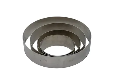 Produktbild von Tortenring-Set 4-tlg. Höhe 6 cm, für Hochzeitstortenständer, 19-25-31-39 cm Ø