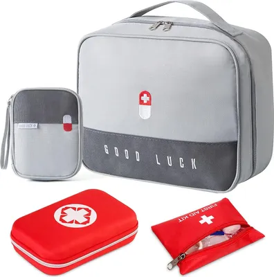 Produktbild von Erste-Hilfe-Kit - Handlicher Medizin-Emergency-Box für Notfall-Situationen zu Hause Auto Camping Wandern