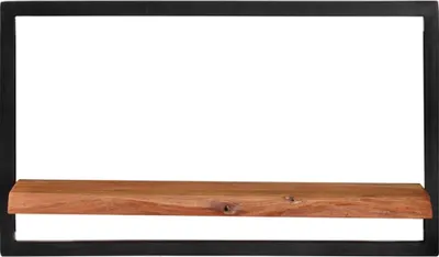 Produktbild von vidaXL Wandregale 2 Stk. 60x25x35 cm Massivholz Akazie und Stahl