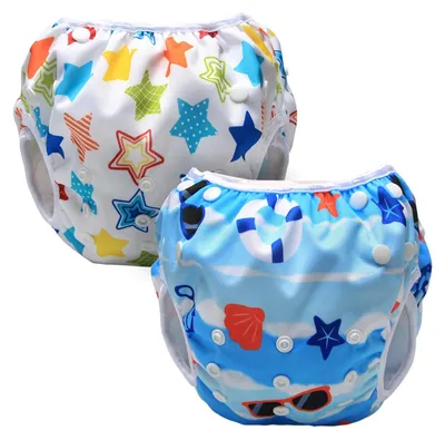 Productafbeelding van Herbruikbare Zwemluier (Set van 2) voor Baby's (0-3 Jaar)