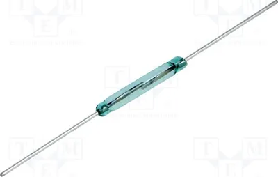 Obrázek produktu pro 1x Reedový kontakt: 10÷25 AT, 500 mA, MDSR-7-10-25, reedový relé, rozměry: Ø 1,8 x 12,7 mm