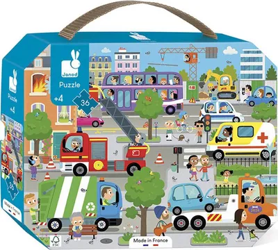 Image de Janod Puzzle - La ville, 36 pièces.