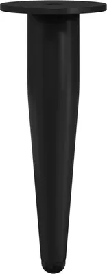Produktbild von vidaXL Möbelbeine 2 pcs Schwarz Ø 40 x 98 mm Eisen