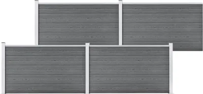Produktbild von Gartenzaun WPC 699x106 cm Grau