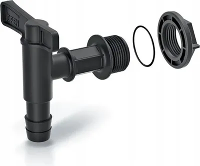 Produktbild von Regenwasserhahn 3/4'' FEINZ Hochwertig Ideal Für Gartenbewässerung Schwarz