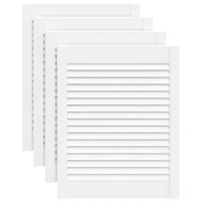 Produktbild von vidaXL Schranktüren Lamellen-Design 4 Stk Weiß 61,5x49,4 cm Massivholz