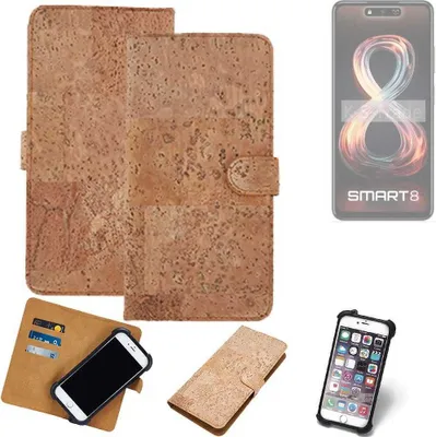 Produktbild von K-S-Trade Hülle kompatibel mit Infinix Smart 8  Kork Handyhülle Cover  Schutzhülle TPU Case Bumper in Hellbraun, (1x)