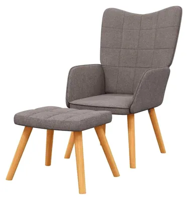 Produktbild von Relaxsessel mit Hocker in Taupe
