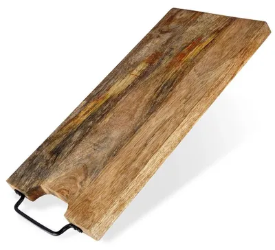 Image de Planche à découper en bois - 44 x 19 cm - Marron