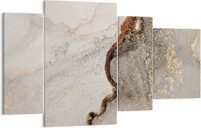 Produktbild von Bild auf Leinwand - Leinwandbild - 4 Teile - Stein Sand Abstraktion - 120x70cm - Wand Bild - Wanddeko - Wandbilder - Leinwanddruck - Bilder - Wanddekoration - Leinwand bilder - DL120x70-4778