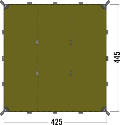 Produktbild von Tarp 1 425 x 445 cm Farbe light olive