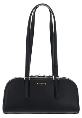 Produktbild von LACOSTE Leder Schultertasche Champs-Élysées Shoulder Bag Noir schwarz