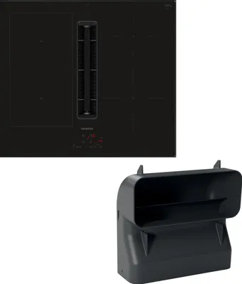 Siemens iQ300 ED611BGA6, Kochfeld mit Dunstabzug (Induktion), 60 cm, Rahmenlos aufliegend ED611BS16E + HZ9VDSB4 Flachkanal 90 ° Set Ansicht