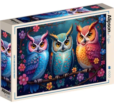 Produktbild von ALIPSON Puzzle Eulen und zauberhafte Nacht, 1000 Teile