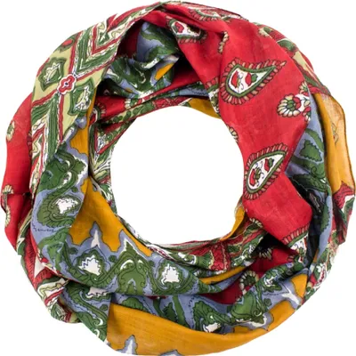 Produktbild von Sunsa Damen Loop Schal. Baumwolle Schlauchschal. Dünn Loopschal mit Blumendesign