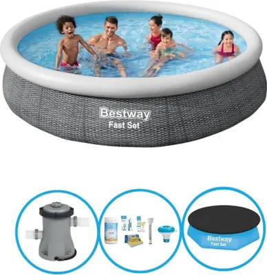 Zdjęcie produktu dla Bestway - Zestaw basenowy Fast Set - 366x76 cm - Pakiet basenowy