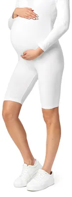 Produktbild von Be Mammy Kurze Umstandsleggings aus Viskose BE-04 (Weiß, S)