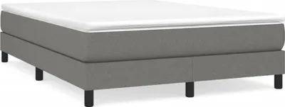 Obrázek produktu pro vidaXL Box spring bed frame dark grey 140x190 cm fabric