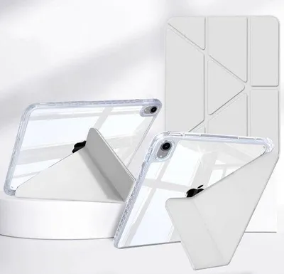 Zdjęcie produktu dla Etui ochronne do iPada Air 11" i 10,9" – przezroczyste etui z tylną obudową i uchwytem na rysik – odporne na uderzenia etui 6 w 1 z wieloma funkcjami – kompatybilne z iPadami Air M3/M2 (2025/2024) oraz Air 5/4 (2022/2020)