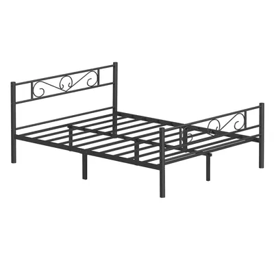 Produktbild von VASAGLE Bettgestell 160 x 200 cm, mit Kopfteil, Metallbett, Bettrahmen