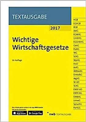 Produktbild von Wichtige Wirtschaftsgesetze