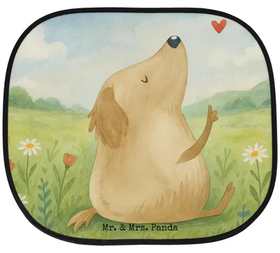 Produktbild von Mr. & Mrs. Panda Sonnenschutz Auto Hund Liebe Design - Weiß - Geschenk, Sonnenblende, Hitzeschutz, Sprüche, Hunde, fenster, Süß, für Autoscheiben