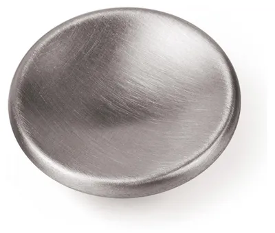 Produktbild von Knopf für Möbel, Zinklegierung (Zamac), Durchmesser 40 mm, gebürsteter Stahl, Set mit 24 Stück