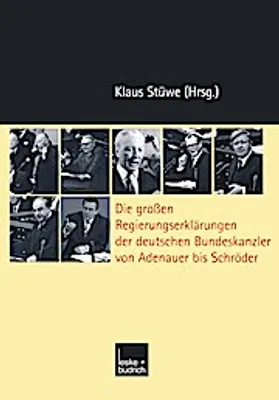 Obrázek produktu pro Die großen Regierungserklärungen der deutschen Bundeskanzler von Adenauer bis Schröder