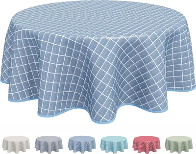 Productafbeelding van Famanu tafelkleed, waterafstotend - rond, diameter 160 cm, kleur eierschaal