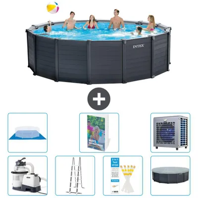 Produktbild von Graphite Panel Pool Rund - 478x124 cm - 8-teilig  S626