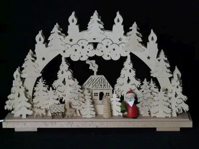 Obrázek produktu pro Svíčkový oblouk s jesličkami a osvětlením ŠxVxH 50x31x7cm NOVINKA