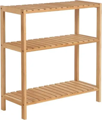 Zdjęcie produktu dla Szafka z bambusa do salonu, kuchni i na balkon | 60 x 26 x 66 cm