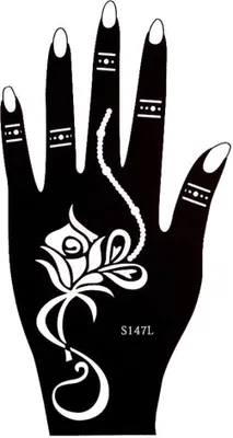 Produktbild von Henna Tattoo Schablone für die Linke Hand