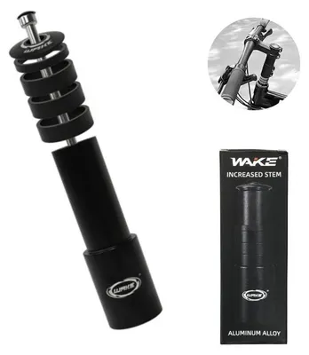 Zdjęcie produktu dla Adapter do podwyższenia kierownicy rowerowej, przedłużka rury sterowej czarny 150 mm WAKE