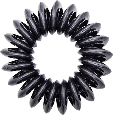 Produktbild von A&A Haargummi schwarz 3,8cm Telefonkabel 11er