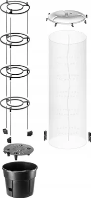 Image de Pot de plantation pour tomates - Bac à plantes - Volume 12 L - Set avec couvercle