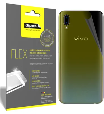 Produktbild von 3x Vivo Y91i Rückseite Schutzfolie Folie, 100% Displayabdeckung, dipos Flex