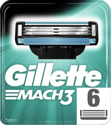 Produktbild von Gillette Mach3 Base Rasierklingen für Männer, 6 Stück, passend für alle Mach3-Rasierer