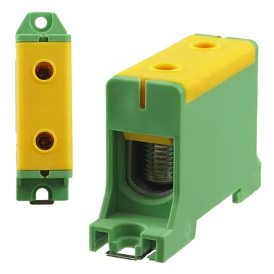 Produktbild von Universalklemme Hutschiene Leitungsklemme Anschlußklemme Klemmblöcke 95mm² gelb/grün