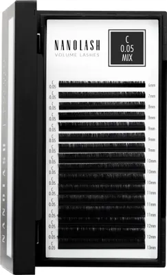 Produktbild von Wimpernextensions zur Volumentechnik Nanolash 0.05 C Curl 6-13mm Mix Länge