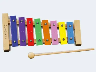 Produktbild von Concerto Xylophon 8 Töne 25cm Metallplatten bunt