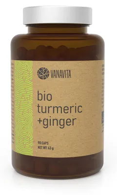 Produktbild von GymBeam - Kurkuma + Ingwer - VanaVita, 90 Kapseln